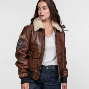 Air pilot - Blouson aviateur cuir femme