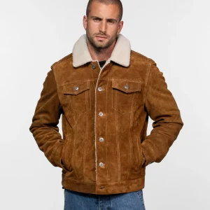 Trucker - Blouson sherpa trucker homme