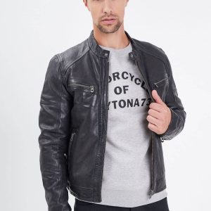 Collins - Blouson cuir homme