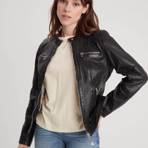 Jolya - Blouson cuir femme
