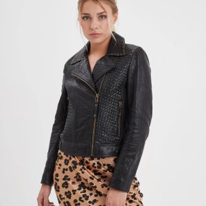 Virginia - Blouson cuir chic femme