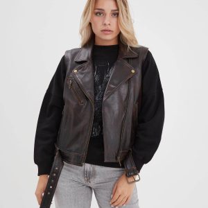 Madeline - Blouson cuir femme