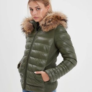 Adela - Doudoune en cuir femme