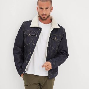 Mills - Veste en jean sherpa