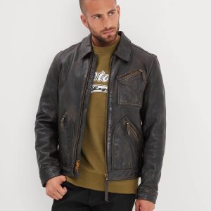 Lovel - Blouson cuir vintage homme