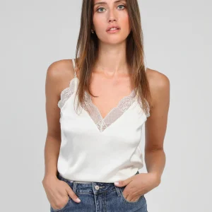 TOP SATINEE DENTELLE ADELAELL By ANGE