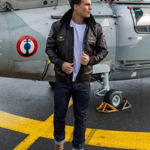 Blouson en cuir - Aéronautique navale