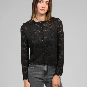 GILET FIN DENTELLE AMONA By ANGE