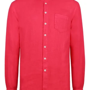 BAHAMAS – Big Size Chemise Lin Manches longues Grande Taille – Homme – Fraise