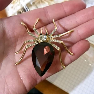 Broche Araignée Swarovski Steampunk
