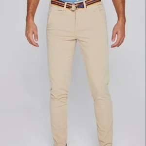 JACOBSON – Pantalon Chino coton stretch Coupe slim – Homme – Beige