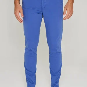 JACOBSON – Pantalon Chino coton stretch Coupe slim – Homme – Bleu cobalt