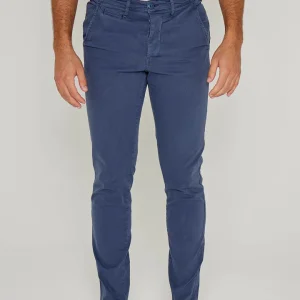 JACOBSON – Pantalon Chino coton stretch Coupe slim – Homme – Bleu marine