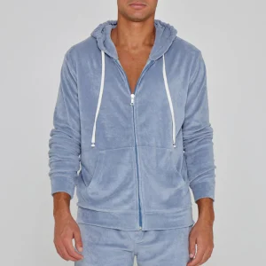 MILANO - Veste Capuche Zippé - Coupe Droite - Unisex - Gris Acier