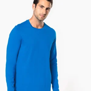 T-shirt col rond manches longues homme