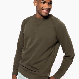 Sweat-shirt Bio col rond manches raglan homme