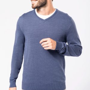 Pull col V homme