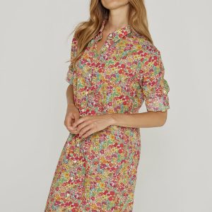 LAURENLY – Tunique Liberty Manches 3/4 Coupe évasée – Femme – Margaret Annie 037B