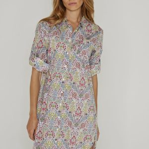 LAURENLY – Tunique Liberty Manches 3/4 Coupe évasée – Femme – Kensington Park 136A