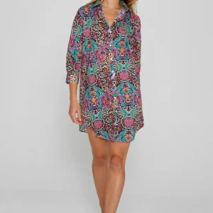 LAURENLY – Tunique Liberty Manches 3/4 Coupe évasée – Femme – Elm Housse 102A