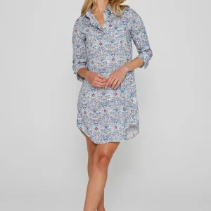 LAURENLY – Tunique Liberty Manches 3/4 Coupe évasée – Femme – Palmeira 035C