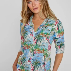 LOUISE – Chemise Liberty Manches longues Coupe slim – Femme – Cape Vista 132A