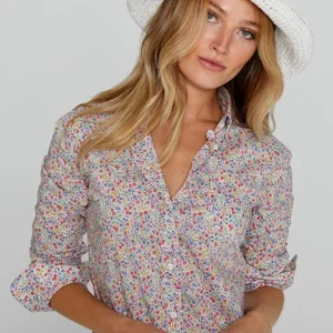 LOUISE – Chemise Liberty Manches longues Coupe slim – Femme – Phoebe 090P
