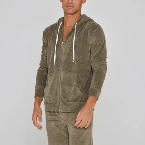 MILANO - Veste Capuche Zippé - Coupe Droite - Unisex - Kaki