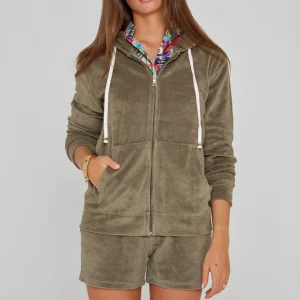 MILANO - Veste Capuche Zippé - Coupe Droite - Unisex - Kaki