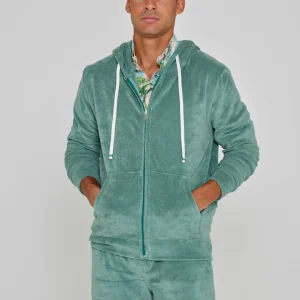 MILANO - Veste Capuche Zippé - Coupe Droite - Unisex - Vert Lagon