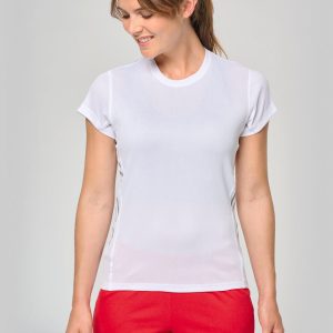 T-shirt de sport bi-matière manches courtes femme