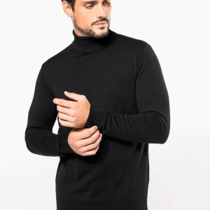 Pull Mérinos col roulé homme