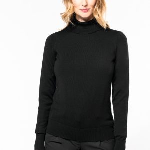 Pull Mérinos col roulé femme
