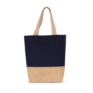 Sac shopping en coton et fils de jute contrecollée