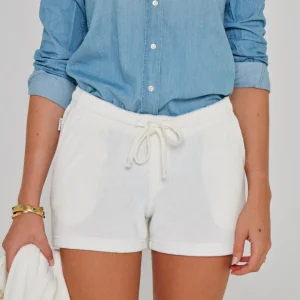 PAPAYO – Short coton Coupe droite – Femme – Ecru