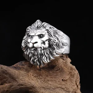 Bague Tête de Lion (Acier)