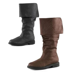 Bottes de Cosplay en Cuir PU Noir ou Marron