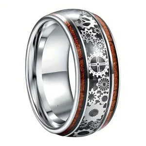 Bague Steampunk Engrenages – Acier Inoxydable