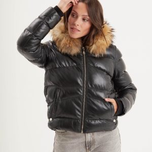 Shana - Doudoune cuir femme