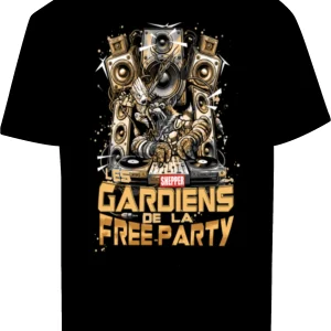 T-SHIRT RAVE MODELE LES GARDIENS DE LA FREE PARTY