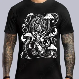 TEE-SHIRT RAVE modèle CHAMPI (impression Devant)