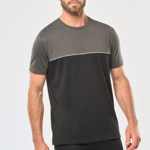 T-shirt bicolore écoresponsable manches courtes unisexe