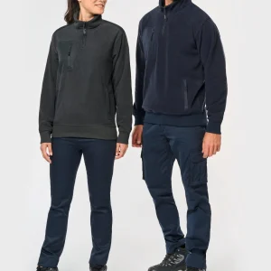 Polaire écoresponsable col zippé unisexe