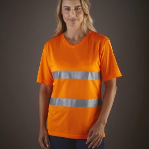 T-shirt col V haute visibilité Top Cool