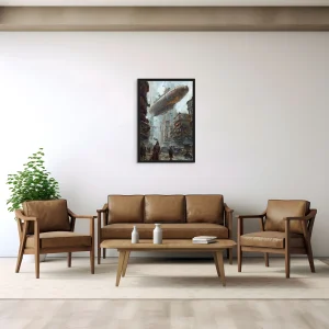 Affiche Dirigeable Steampunk - une Déco Unique et Originale