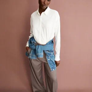 Blouse à manches longues en lenzing ecovero larisaana · blanc cassé