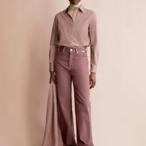 Blouse rayé en coton bio louilaa striped · rose rayé