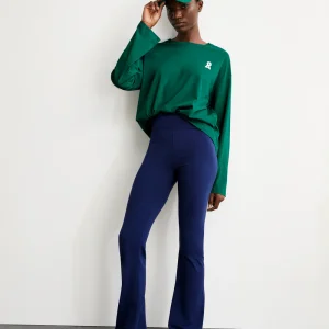 Legging évasé en coton bio rehmaa · bleu foncé