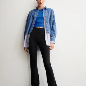 Legging évasé en coton bio rehmaa · noir