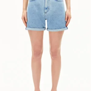 Short en jean en coton recyclé sheaari · bleu délavé